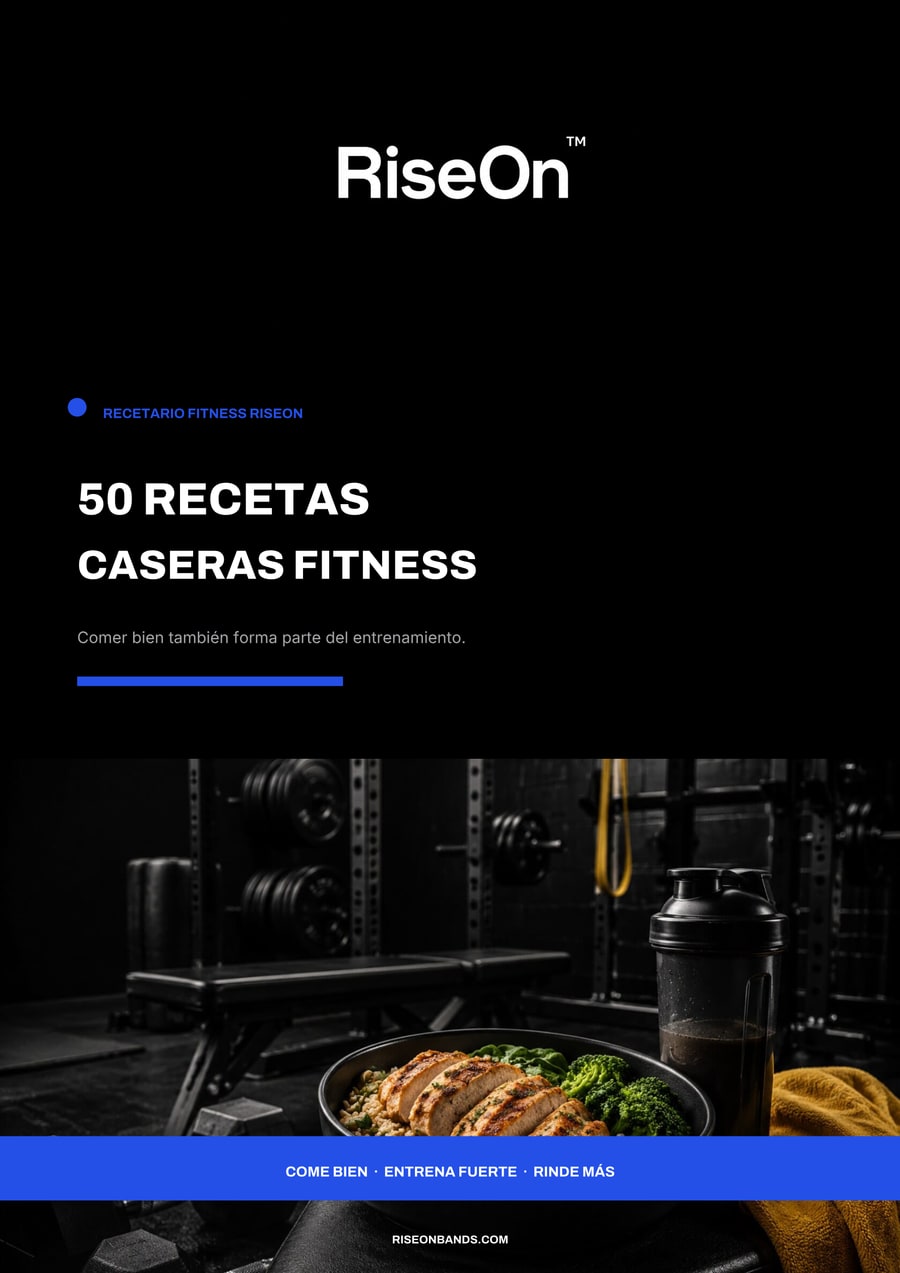Portada del recetario RiseOn: 50 recetas caseras fitness